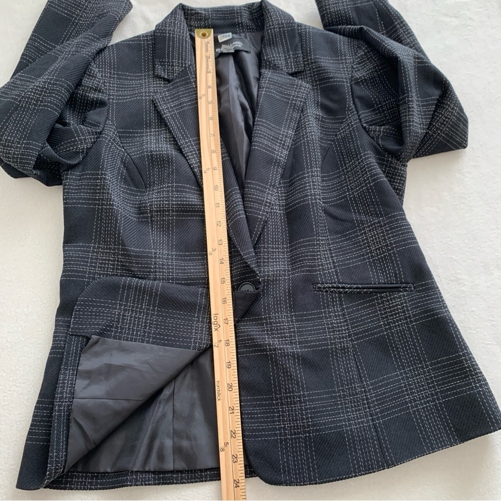 Black Label by Evan-Picone Blazer Jacket Women's Long Sleeve Button Black Size 8 - Picture 14 of 16